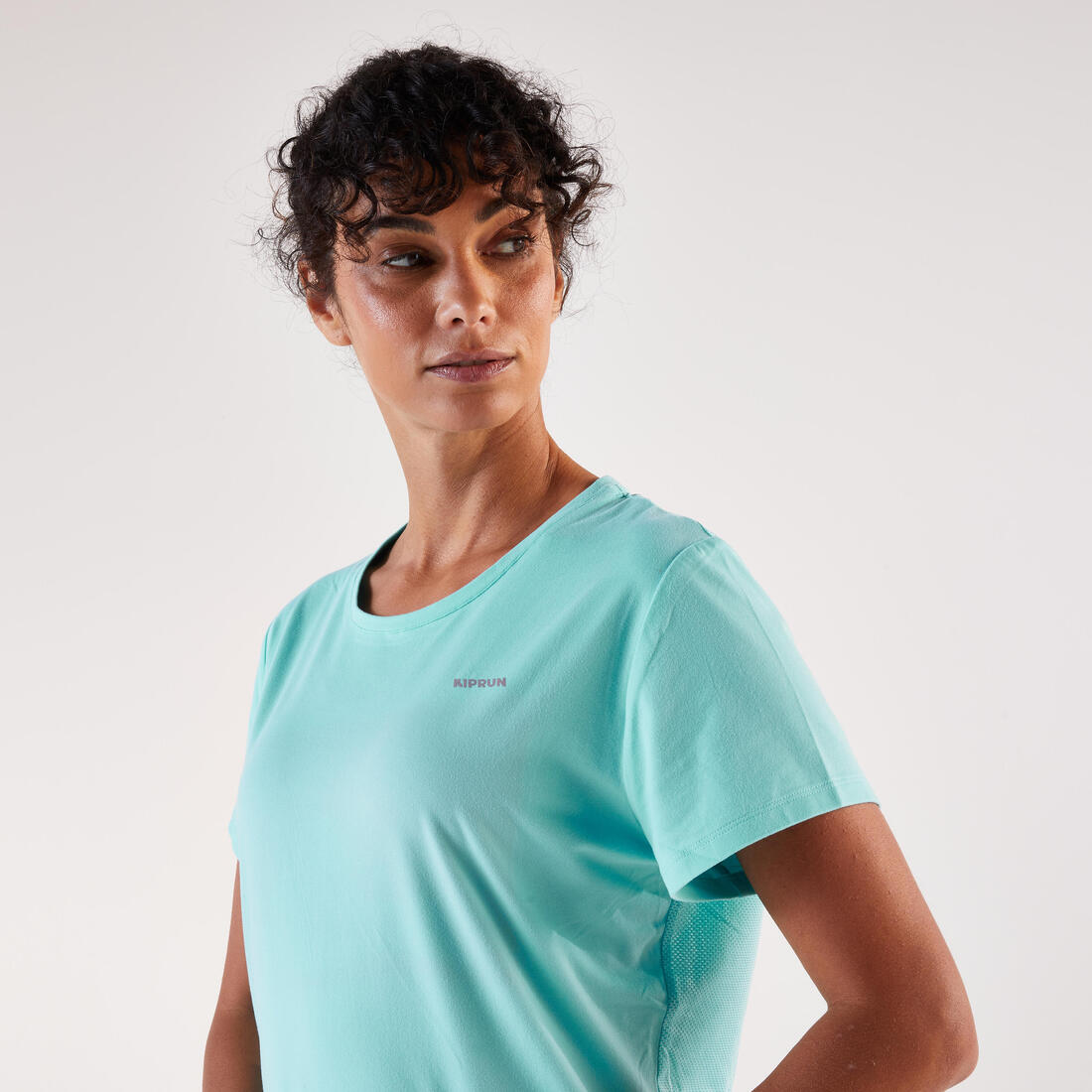 article en promo : T-shirt running respirant femme - kiprun run 500 dry