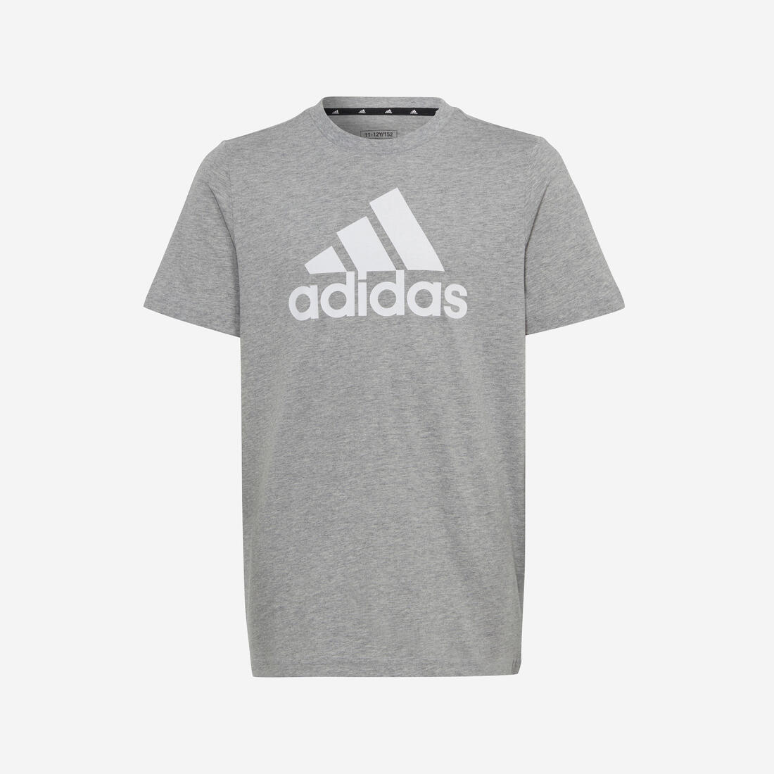 article en promo : Tee shirt adidas imprimé logo enfant - gris et blanc