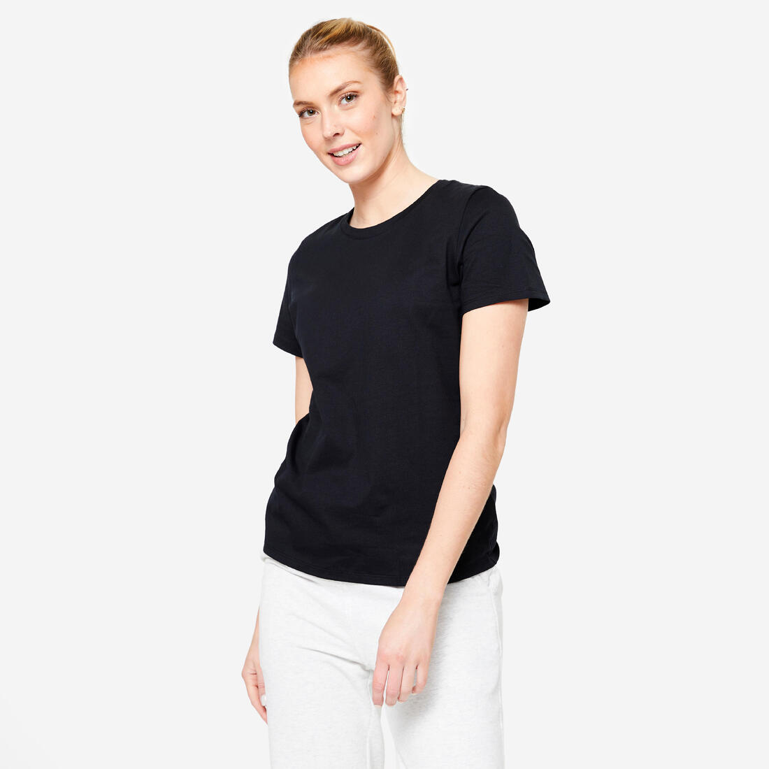 article en promo : Tee-shirt en coton col rond femme