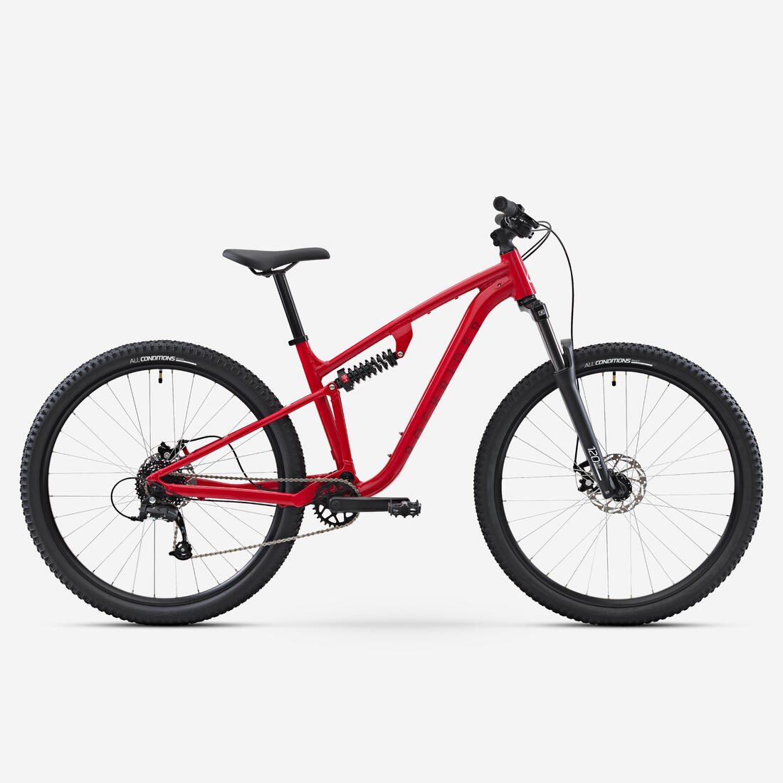 article en promo : Vélo vtt randonnée tout suspendu 29" cadre aluminium, expl 100 s