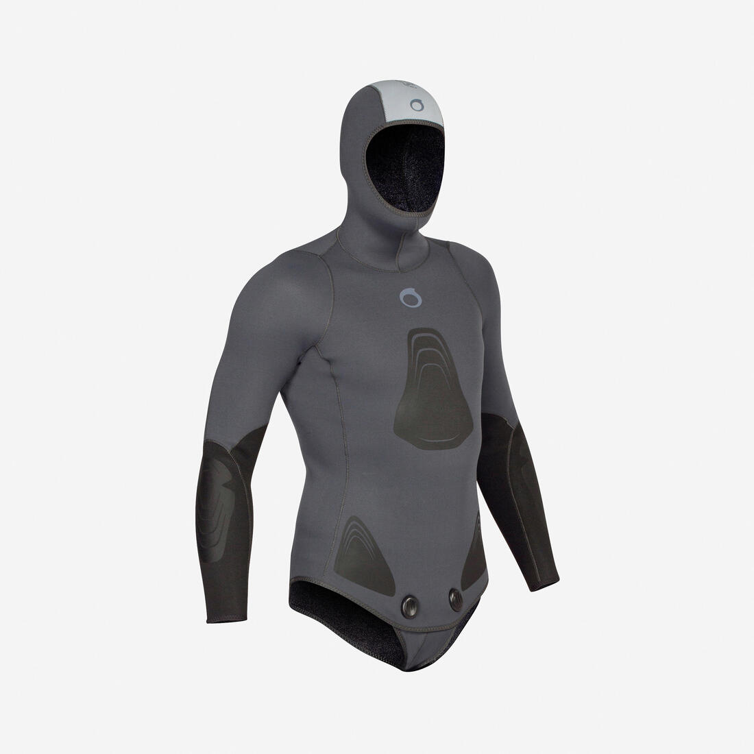 article en promo : Veste chasse sous-marine homme néoprène 3mm - spf 500 gris