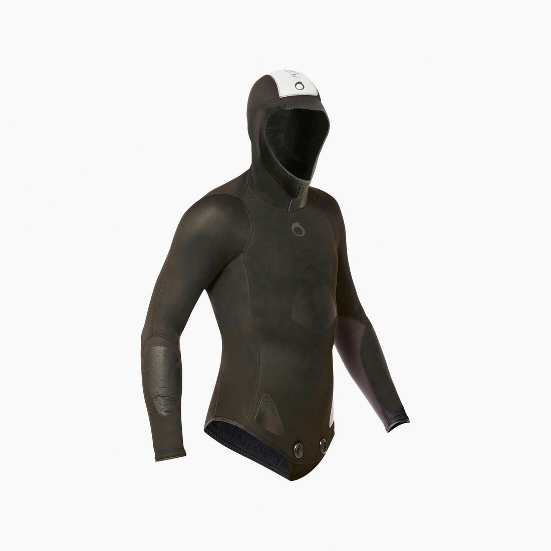 article en promo : Veste chasse sous-marine homme néoprène 5mm - spf 500 gris foncé