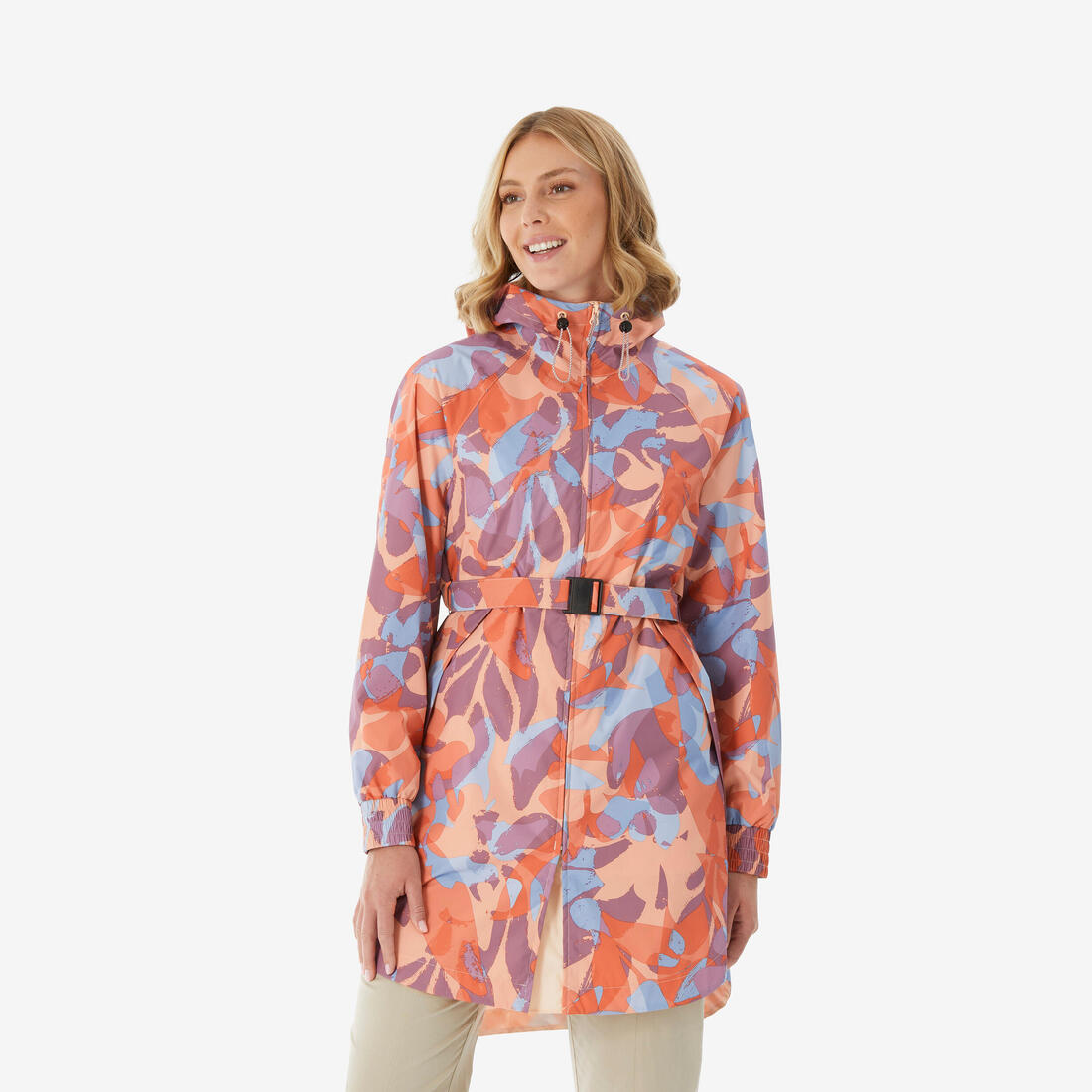 article en promo : Veste de randonnée imperméable femme, Raincut Longue