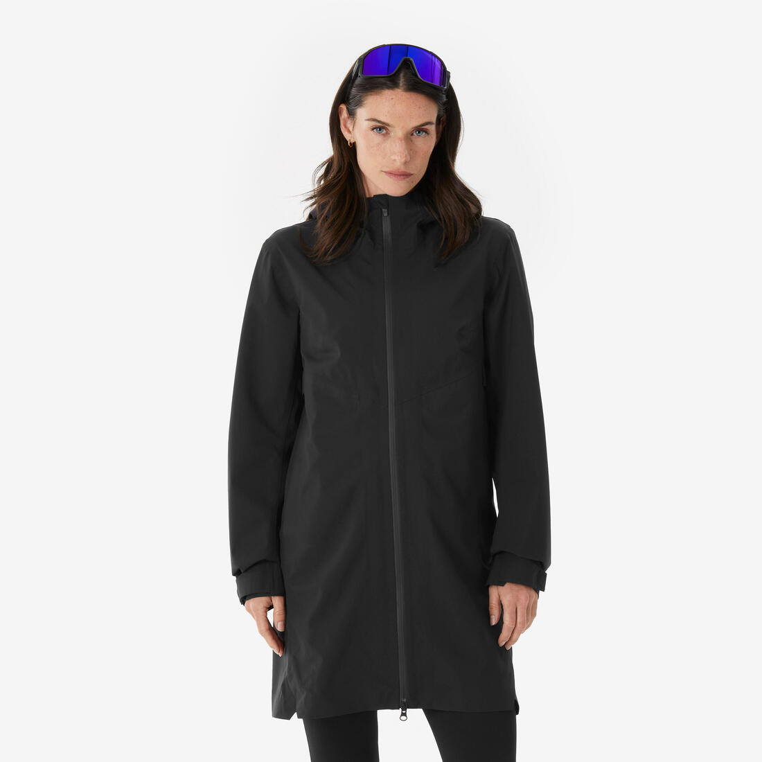 article en promo : Veste de randonnée longue imperméable et légère femme, MH100
