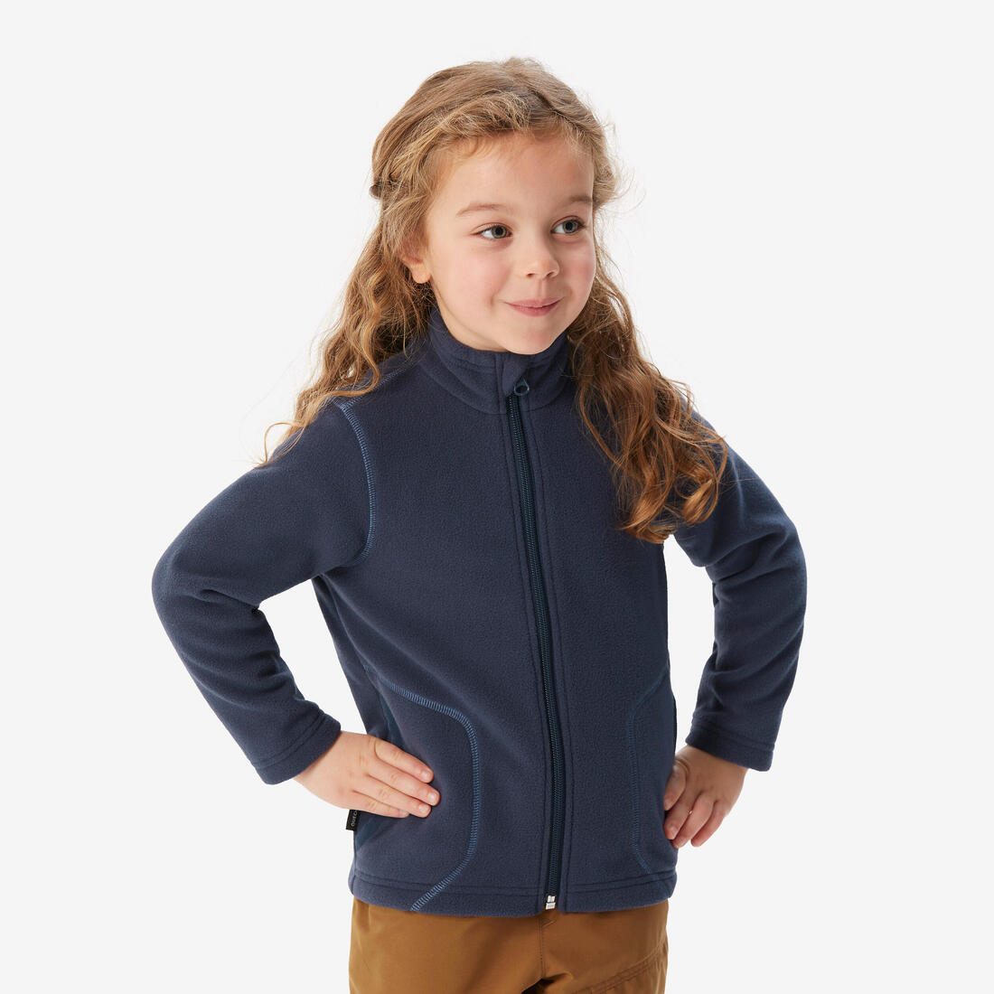 article en promo : Veste polaire de randonnée enfant 2-6 ans, mh100 zip